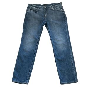SILVER JEANS CO WOMENS SUKI STRAIGHT LEG DENIM BLUE JEANS SIZE W34 L31